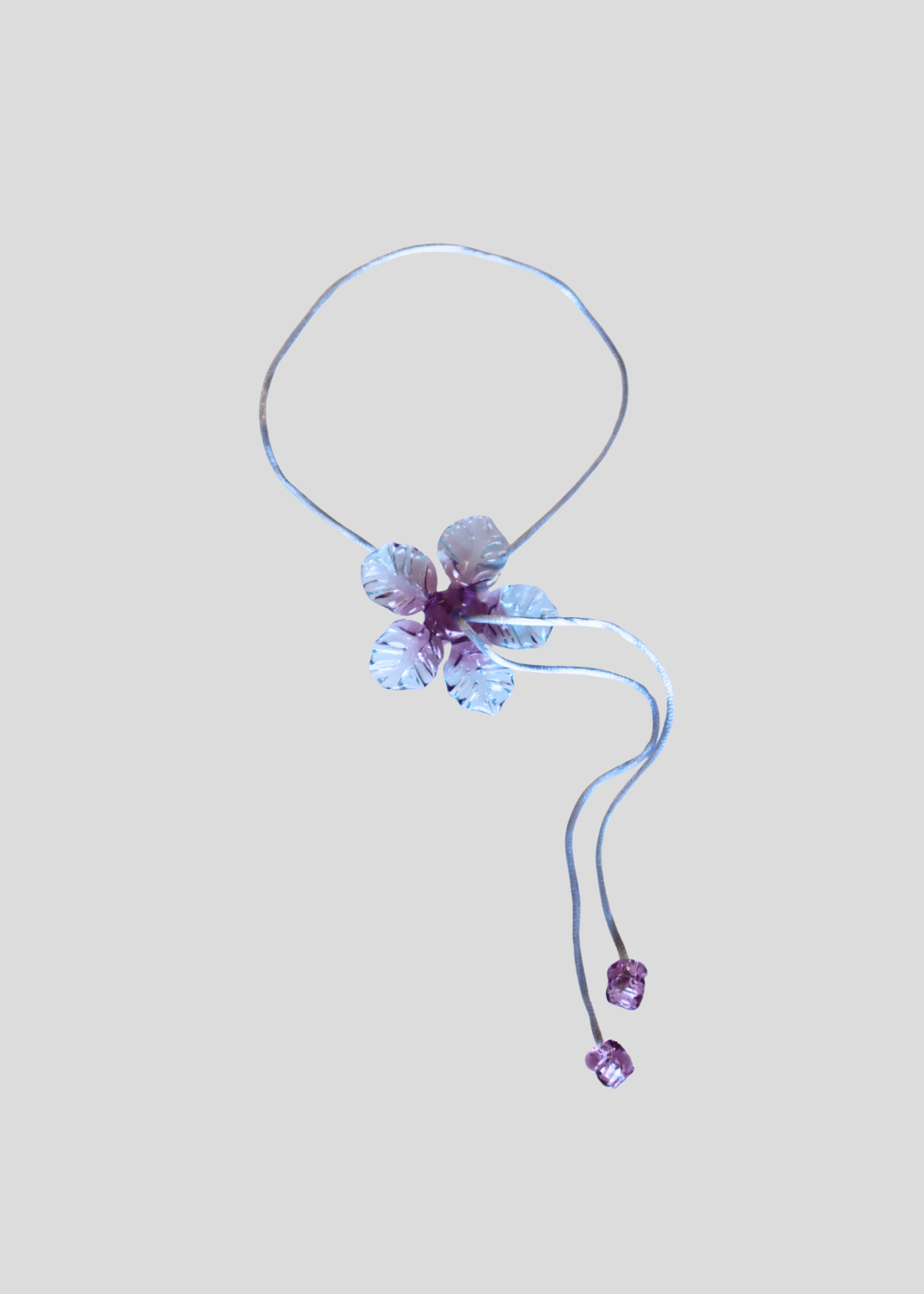 XL Bloom Necktie Purple/blue