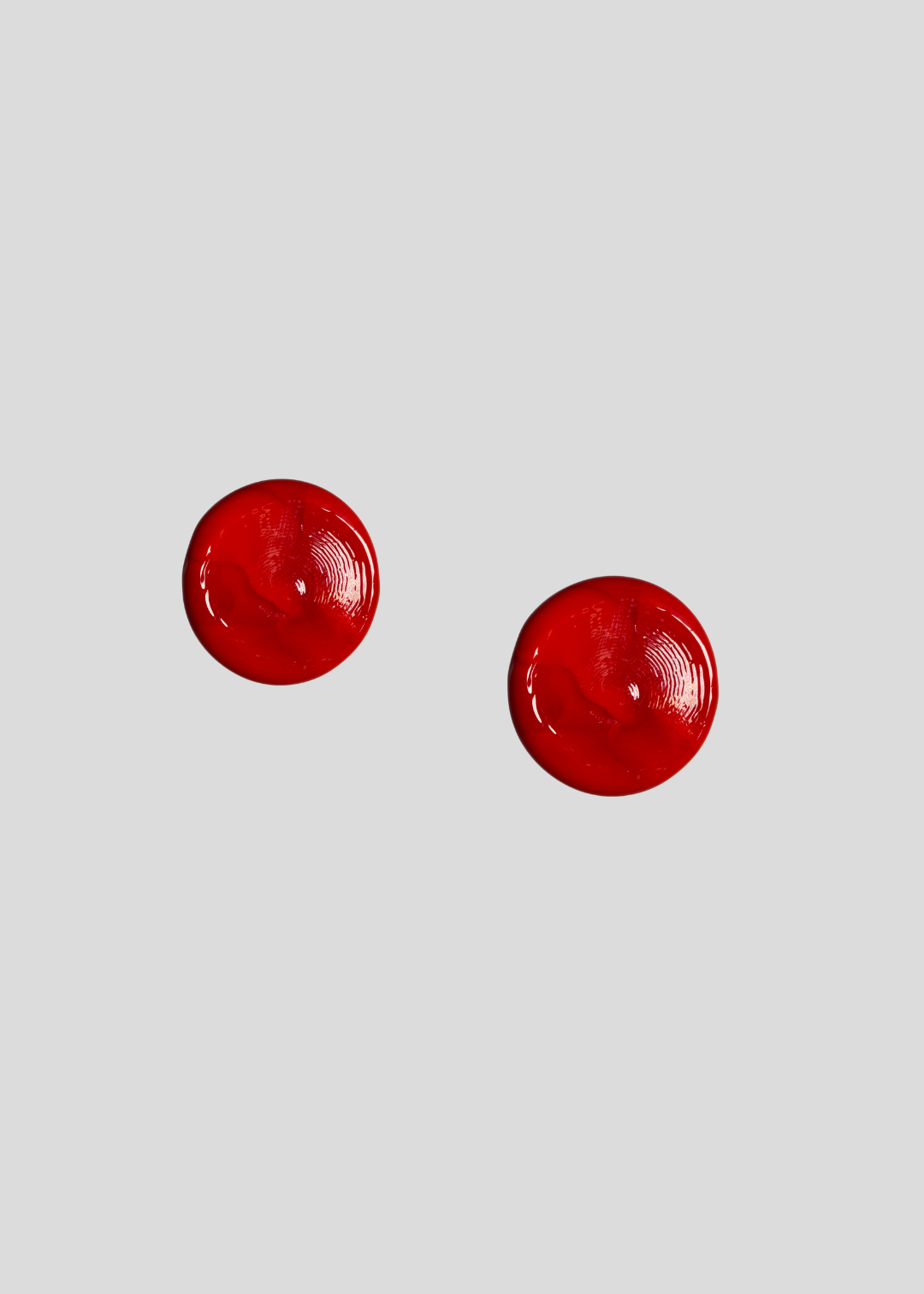 Red Geo Plate Studs