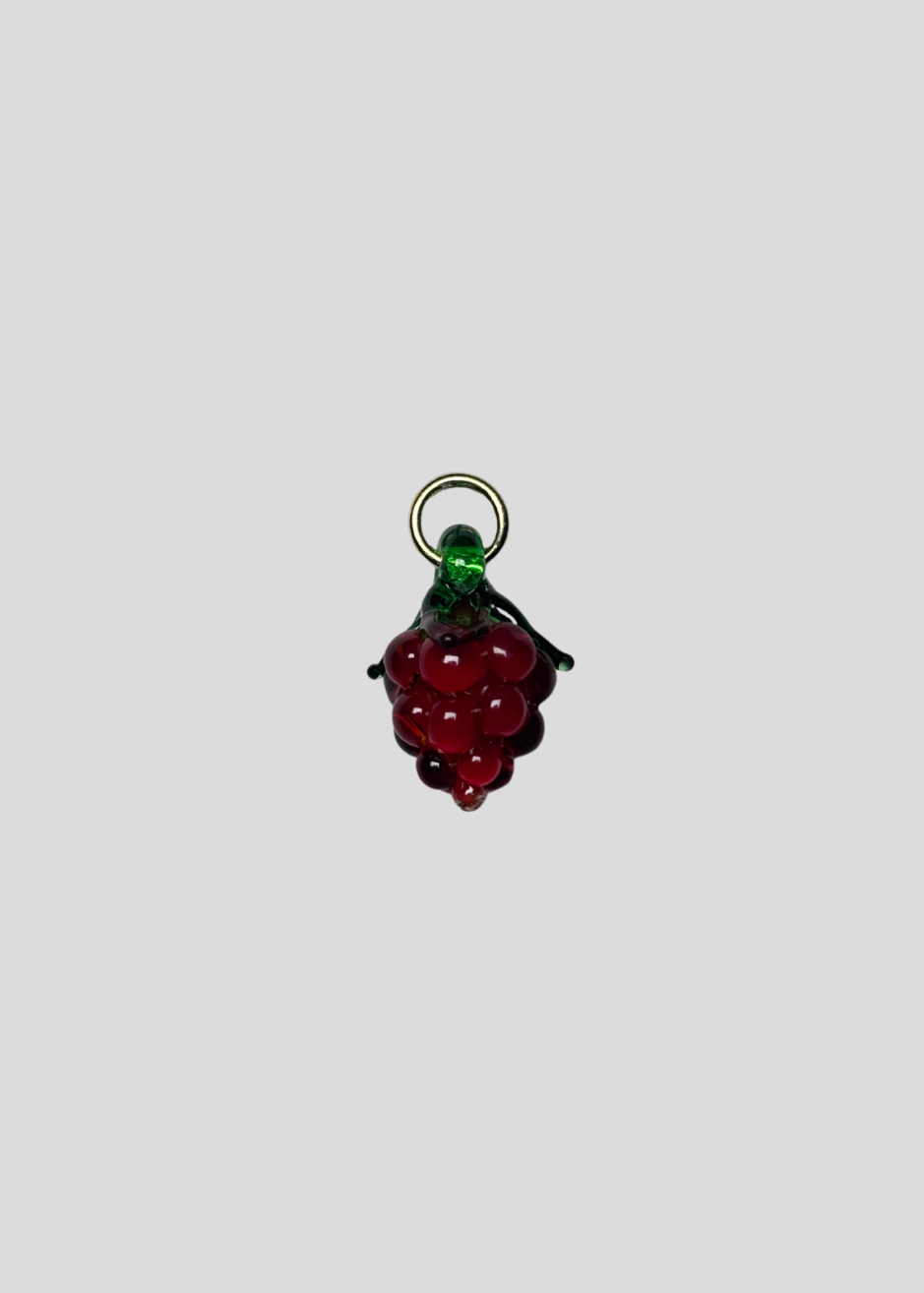 Glass Charm - Raspberry