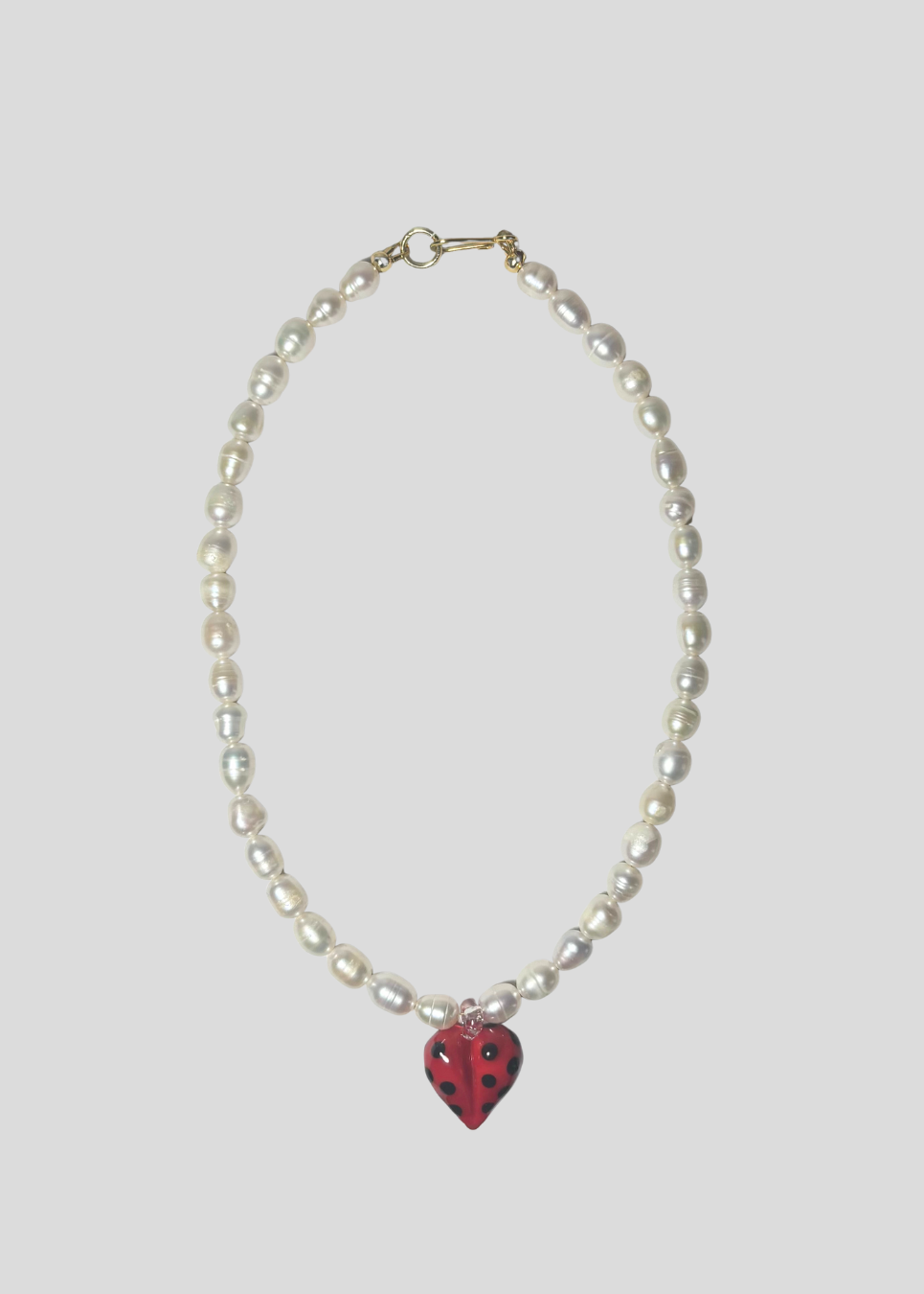 love Bug Pearl Necklace
