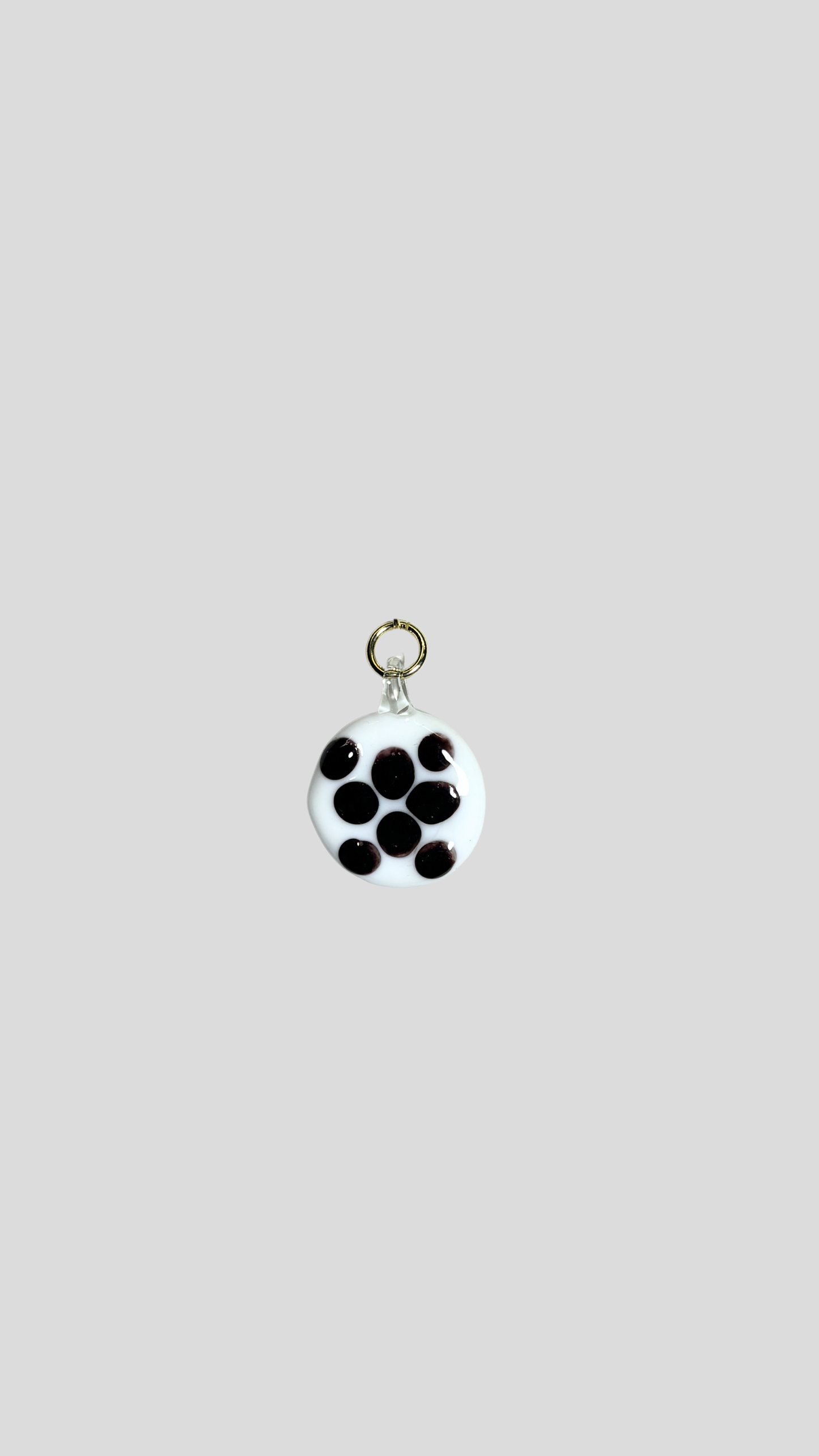 Sample #44 B/W Polka Dot Pendant/Charm