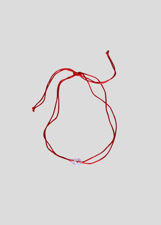 Dua cord necklace - Red/Clear